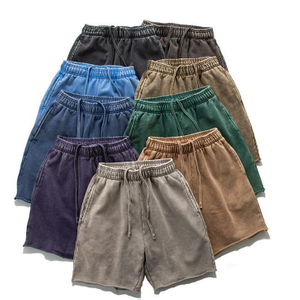 Fashion Vintage Washed Terry Shorts 