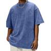 Washed Out Blue Heavyweight Oversized Crew Neck Tee
