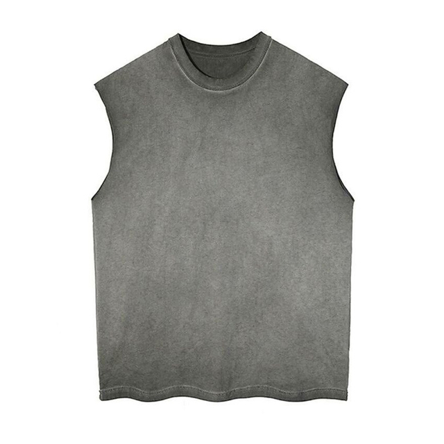 Wholesale Vintage Washed Men's Muscle Tank Tops Supplier