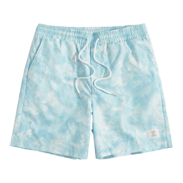 Casual Jogger Terry Short Pant Tie Dye Beach Style Shorts Fashion
