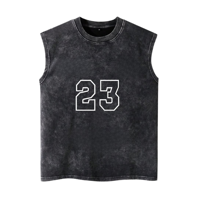 Vintage Stone Wash Cotton Mens Tank Top OEM Factory