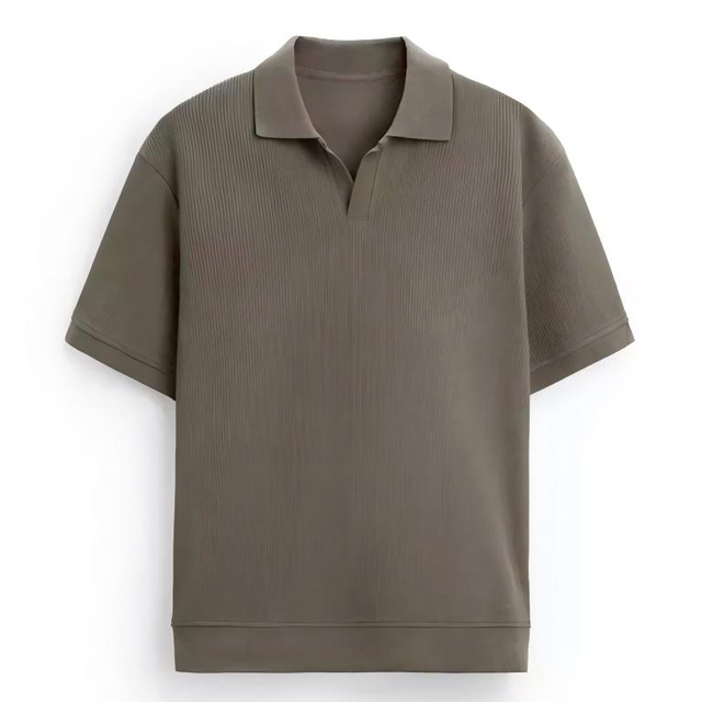 Men's Ribbed Polo Shirt Manufacturer