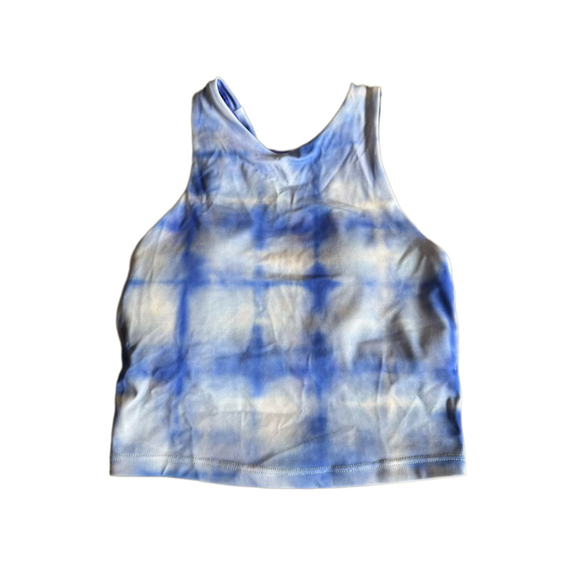 Tie Dye Print Cropped Sports Tank Top