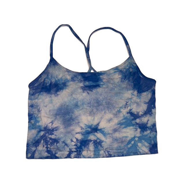 Blue Tie Dye Cropped Cami Top