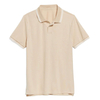 Custom Contrast Collar Ribbed Polo Shirt Supplier