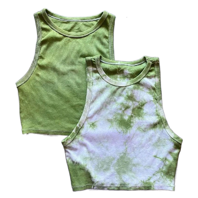 Tie Dye Cotton Viscose Rib Tank Top Custom Production