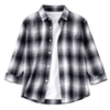 Oversized Black and White Checkered Flannel Shirt